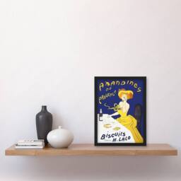 Artery8 Almond Biscuits Vintage Advert Vintage Framed Wall Art Print Cappiello in Blue - Size: A4 - thumbnail 4