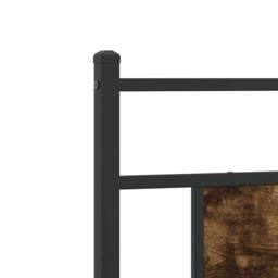 Berkfield Home Decorative Bed Frame without Mattress Smoked Oak 90x190 cm Single in Brown - thumbnail 9