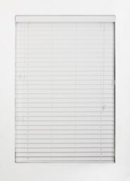 Furnished White Faux Wood Venetian Blind - 50mm Slats String Window Blinds for Home & Office - Size: 230 cm width x 210 cm drop - thumbnail 3