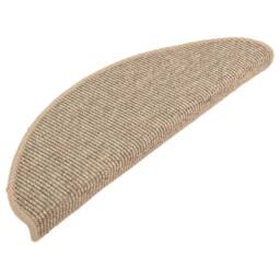 Berkfield Home Stair Mats Self-adhesive 15 pcs Dark Beige 65x21x4 cm - Size: Medium - thumbnail 3