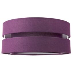 Happy Homewares Contemporary Linen Fabric Triple Tier Ceiling Pendant Light Shade in Purple - Size: 10 inches - thumbnail 2