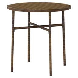 Berkfield Home Elegant 3 Piece Garden Dining Set Poly Rattan Brown - thumbnail 5