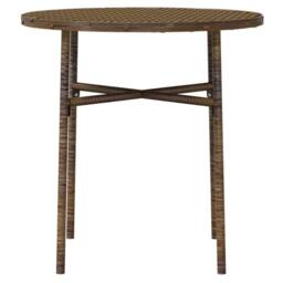 Berkfield Home Elegant 3 Piece Garden Dining Set Poly Rattan Brown - thumbnail 6