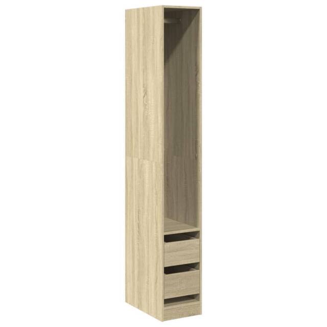 Berkfield Home Wardrobe Sonoma Oak 30x50x200 cm Engineered Wood in Light Brown - Size: 30 x 50 x 200 cm - image 1
