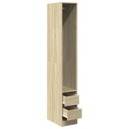 Berkfield Home Wardrobe Sonoma Oak 30x50x200 cm Engineered Wood in Light Brown - Size: 30 x 50 x 200 cm - thumbnail 5