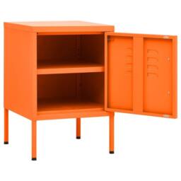 Berkfield Home Nightstand Orange 35x35x51 cm Steel - Size: 35 x 35 x 51 cm - thumbnail 4