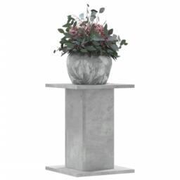 Berkfield Home Plant Stands 2 pcs Concrete Grey 30x30x40 cm Engineered Wood - Size: 30 x 30 x 40 cm - thumbnail 2