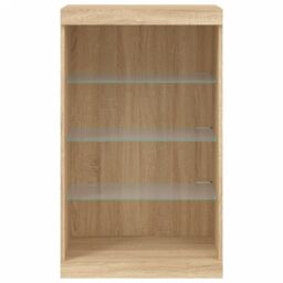 Berkfield Home Sideboard with LED Lights Sonoma Oak 60.5x37x100 cm in Brown - thumbnail 6