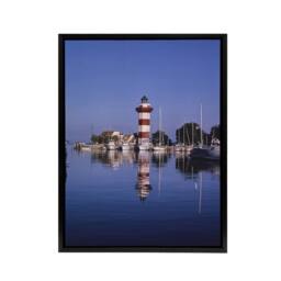 "Artery8 Harbourtown Lighthouse South Carolina Margolies Framed Canvas Wall Art in Blue - Size: W12"" x H16""" - thumbnail 1