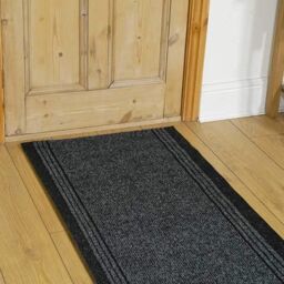 runrug Hallway Carpet Runner Rug - Hardwearing & Durable, 7mm - 'Inca' in Black - Size: 80 cm x 270 cm - thumbnail 5