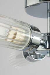 BHS Lighting Kier Black Flush Bathroom Ceiling Light in Silver - thumbnail 3