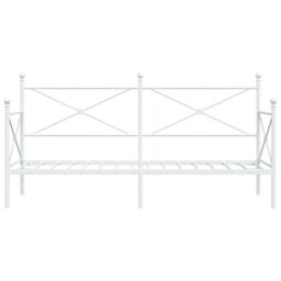 Berkfield Home Day Bed without Mattress White 90x200 cm Steel - thumbnail 5