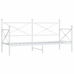 Berkfield Home Day Bed without Mattress White 90x200 cm Steel - thumbnail 2