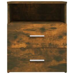 Berkfield Home Bed Cabinets 2 pcs Smoked Oak 50x32x60 cm in Brown - Size: 50 x 32 x 60 cm - thumbnail 6