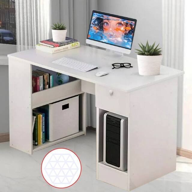 SPETLEK Computer Desk Laptop Pc Study Table Home Office Desk in White - image 1