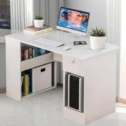 SPETLEK Computer Desk Laptop Pc Study Table Home Office Desk in White - thumbnail 5