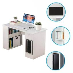 SPETLEK Computer Desk Laptop Pc Study Table Home Office Desk in White - thumbnail 3