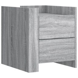 Berkfield Home Bedside Cabinet Grey Sonoma 45x50x50 cm Engineered Wood - Size: 45 x 50 x 50 cm - thumbnail 2
