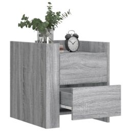 Berkfield Home Bedside Cabinet Grey Sonoma 45x50x50 cm Engineered Wood - Size: 45 x 50 x 50 cm - thumbnail 3