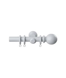 New Edge Blinds 28mm Woodland Curtain Pole Set - White - Size: 180 cm - thumbnail 1