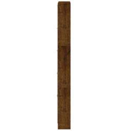 Berkfield Home Shoe Cabinet Smoked Oak 59x17x169 cm Engineered Wood in Brown - Size: 59 x 17 x 169 cm - thumbnail 7