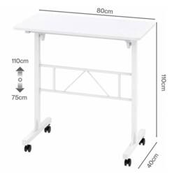 Kelvenix Standing Desk Height Adjustable Office Laptop Workstation in White - Size: 120 cm x 90 cm - thumbnail 2