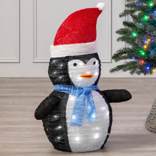 Christow Pop Up LED Christmas Decoration Light Up Penguin Battery Operated - image 1