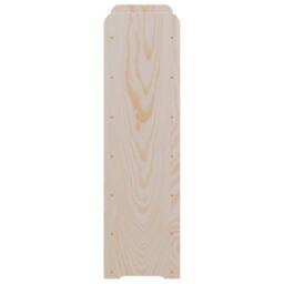 Berkfield Home Wine Rack with Top Board 67.5x25x87 cm Solid Wood Pine in Natural - thumbnail 6