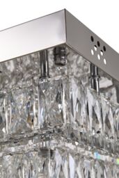Living and Home 40W LED Double-Layer Crystal Ceiling Light with Droplets in Silver - thumbnail 6