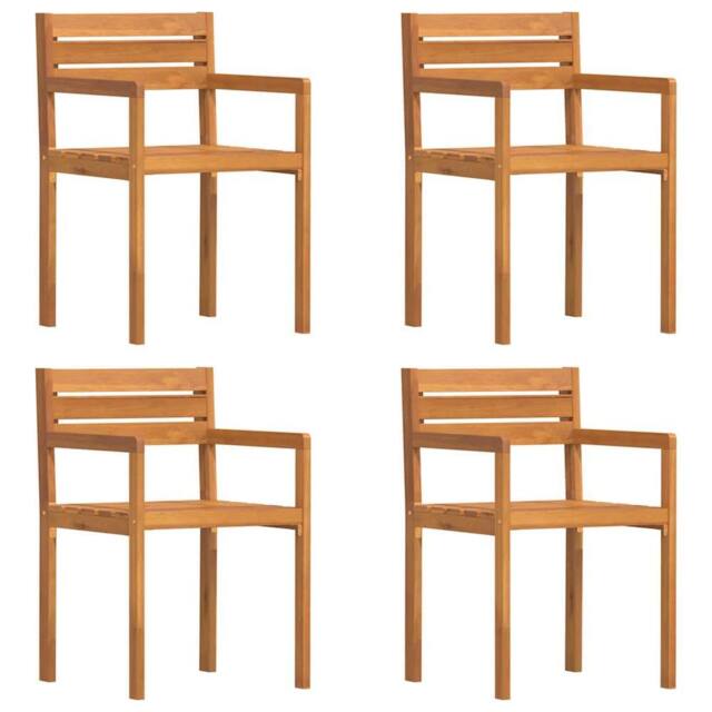 Berkfield Home Garden Chairs 4 pcs 50x53x80 cm Solid Wood Acacia in Brown - Size: 50 x 53 x 80 cm - image 1