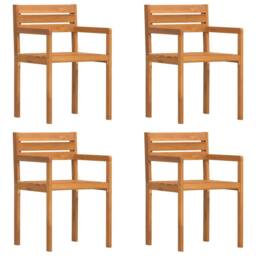 Berkfield Home Garden Chairs 4 pcs 50x53x80 cm Solid Wood Acacia in Brown - Size: 50 x 53 x 80 cm - thumbnail 1