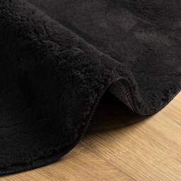 Berkfield Home Rug HUARTE Short Pile Soft & Washable Black √ò 120 cm - Size: Medium - thumbnail 6