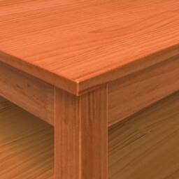 Berkfield Home Coffee Table Wax Brown 100x100x40 cm Solid Wood Pine - Size: 100 x 100 x 40 cm - thumbnail 8