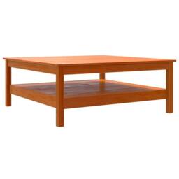 Berkfield Home Coffee Table Wax Brown 100x100x40 cm Solid Wood Pine - Size: 100 x 100 x 40 cm - thumbnail 7