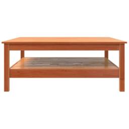 Berkfield Home Coffee Table Wax Brown 100x100x40 cm Solid Wood Pine - Size: 100 x 100 x 40 cm - thumbnail 5