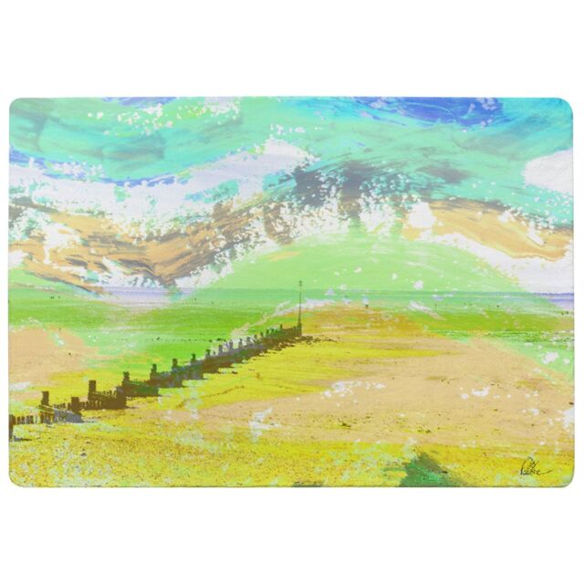 Benjamin Tate Design Yellow Beach Rug in Natural - Size: Large - image 1