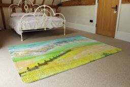 Benjamin Tate Design Yellow Beach Rug in Natural - Size: Large - thumbnail 3