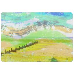 Benjamin Tate Design Yellow Beach Rug in Natural - Size: Large - thumbnail 1