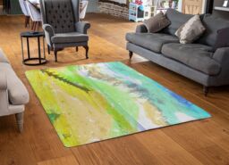 Benjamin Tate Design Yellow Beach Rug in Natural - Size: Large - thumbnail 2