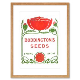 "Artery8 Wall Art Print Boddingtons Seeds Spring 1906 Artwork Framed 9X7 Inch in Beige - Size: W7"" x H9""" - thumbnail 1