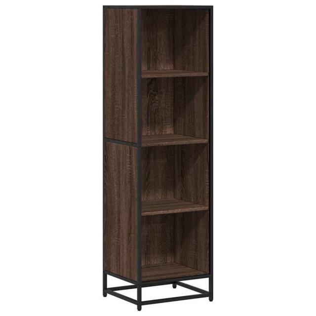 Berkfield Home Book Cabinet Brown Oak 40x35x139 cm Engineered Wood - Size: 40 x 35 x 139 cm - image 1