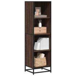 Berkfield Home Book Cabinet Brown Oak 40x35x139 cm Engineered Wood - Size: 40 x 35 x 139 cm - thumbnail 2