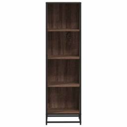 Berkfield Home Book Cabinet Brown Oak 40x35x139 cm Engineered Wood - Size: 40 x 35 x 139 cm - thumbnail 4