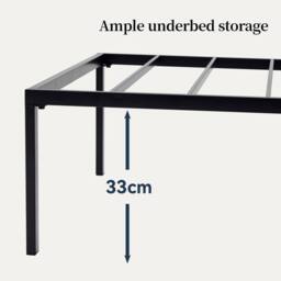 MCC Direct Metal Bed frame Black Metal Mattress base Florence - Size: King - thumbnail 6