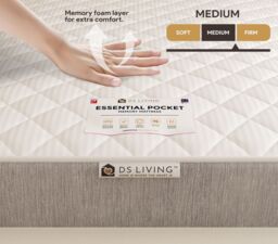 DS Living Elevate Memory Hybrid Essentials Mattress in Grey - Size: Small Double - thumbnail 4