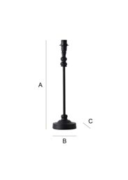 ValueLights Maggie Metal Candlestick Slim Table Lamp Base in Black - thumbnail 8