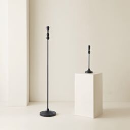 ValueLights Maggie Metal Candlestick Slim Table Lamp Base in Black - thumbnail 6