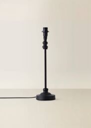 ValueLights Maggie Metal Candlestick Slim Table Lamp Base in Black - thumbnail 2