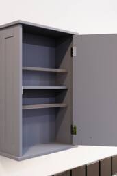 HD Designs Priano 1 Door Wall Cabinet With Shelves Bathroom Cabinet in Grey - thumbnail 6
