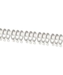 New Edge Blinds 13 - 16mm Heart End Metal Curtain Pole Set - Cream - Size: 120 cm - 210 cm - thumbnail 4